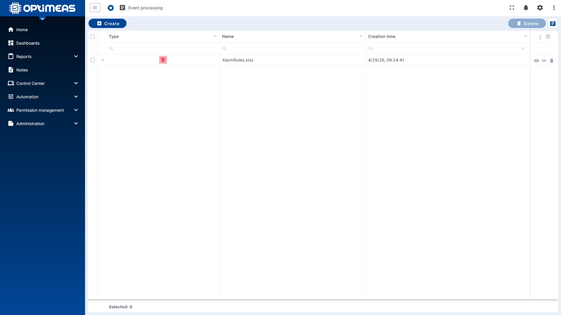 Übersicht des Event-Processing-Bereichs