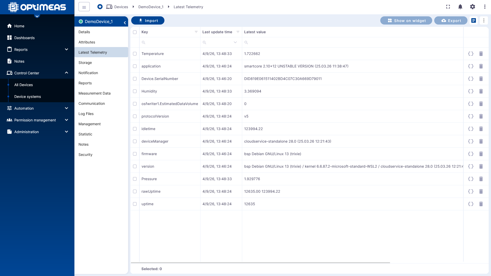 Device Telemetry