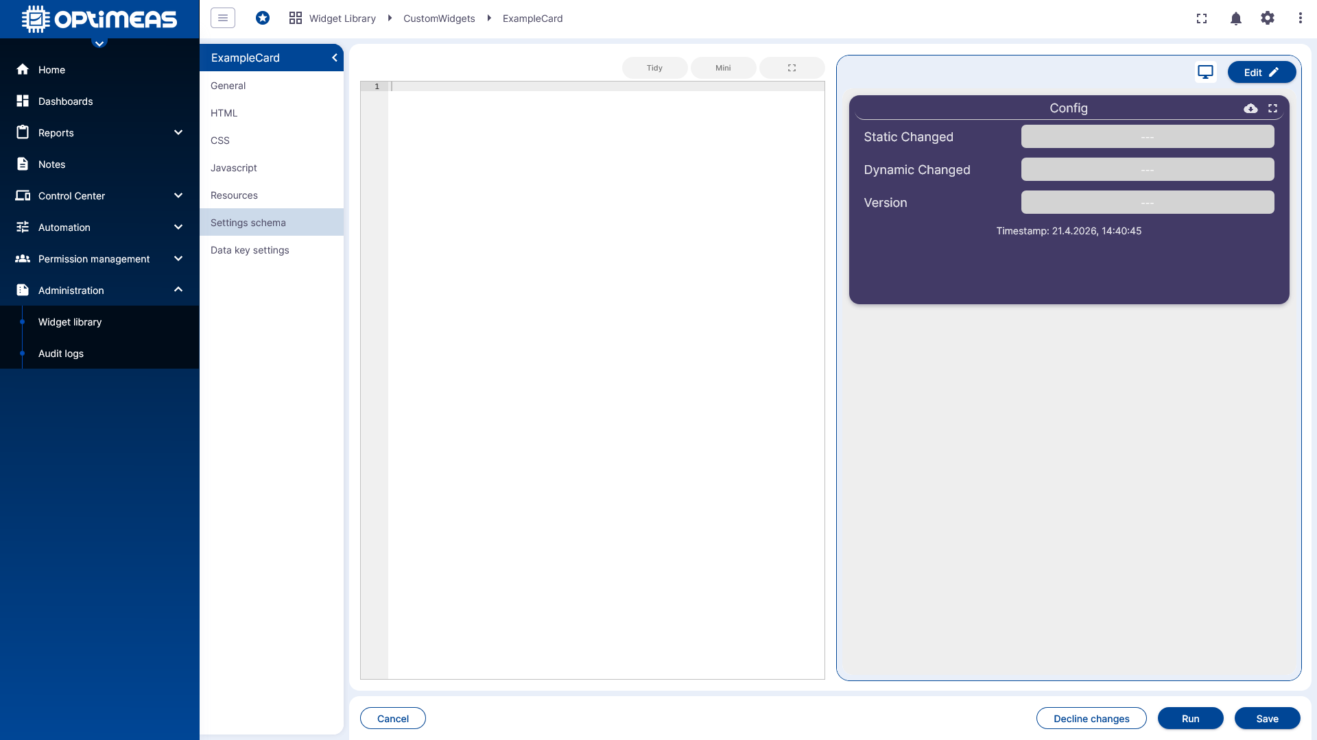 Settings Schema
