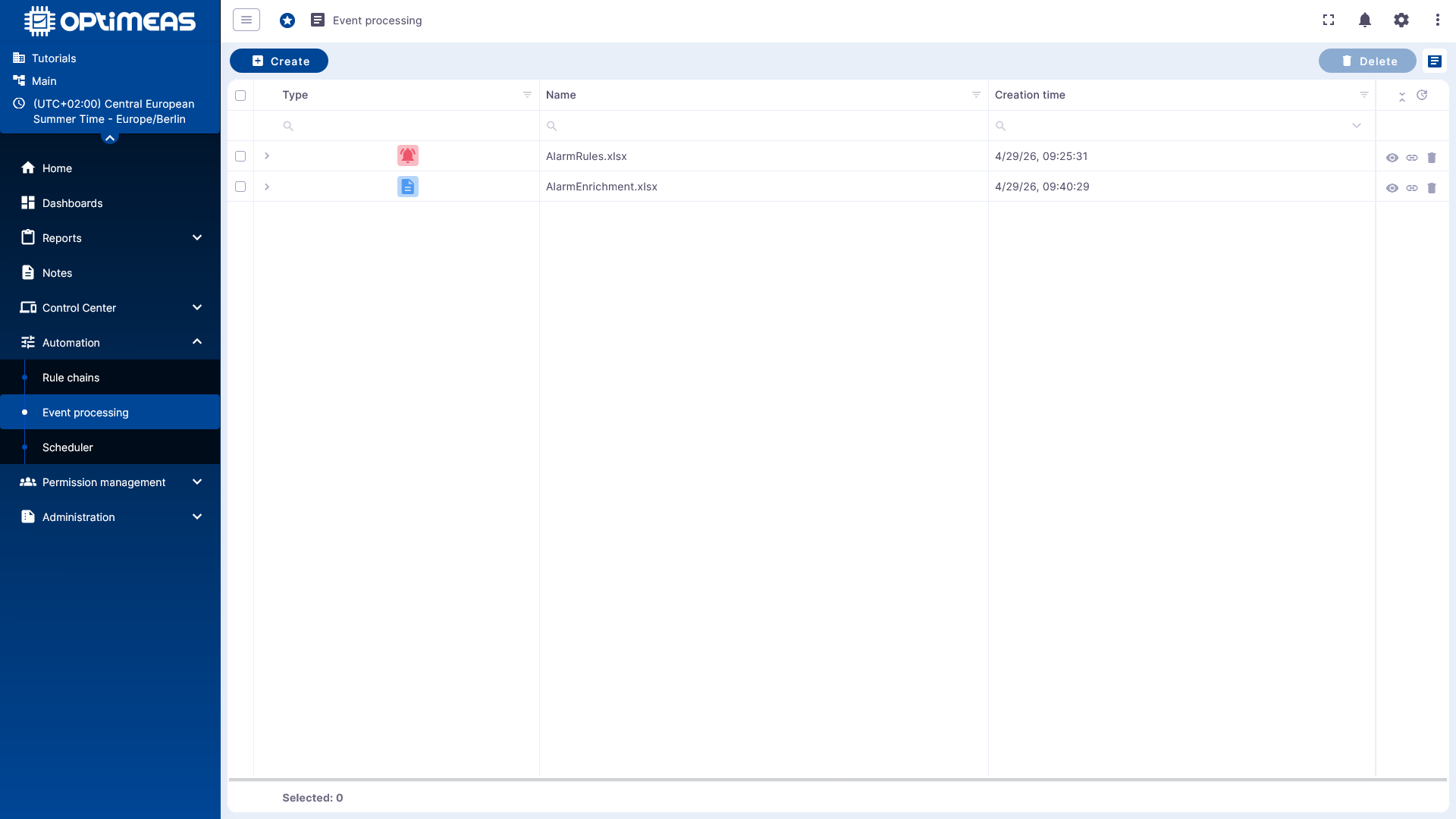 Overview with existing enrichment rule