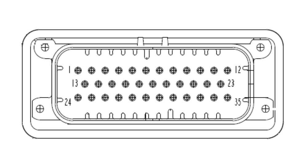 Pinout of the 35-pin main connector