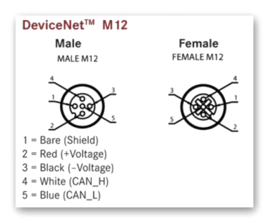 Conector M12 del sistema smartRAIL